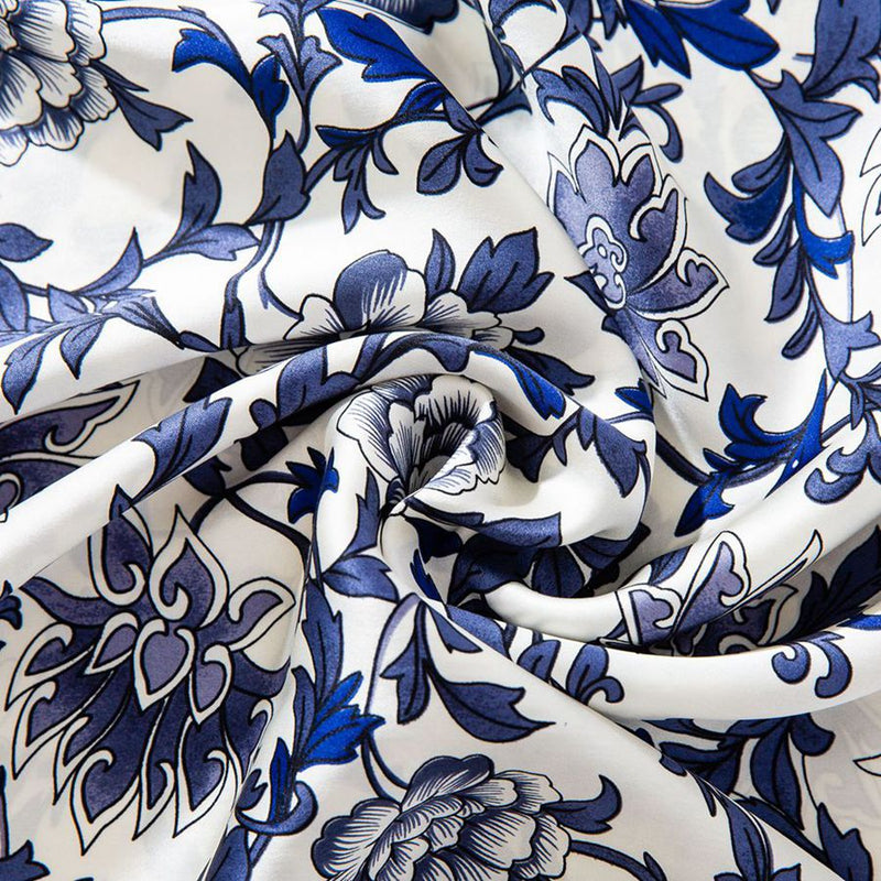 16MM Floral Silk Pillowcase 100% Pure Silk | Hidden Zipper